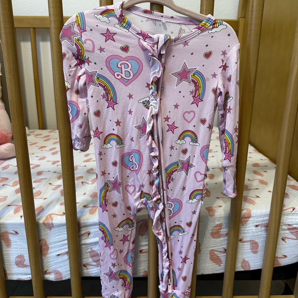 Posh Peanut Barbie One Piece Footie Pajamas